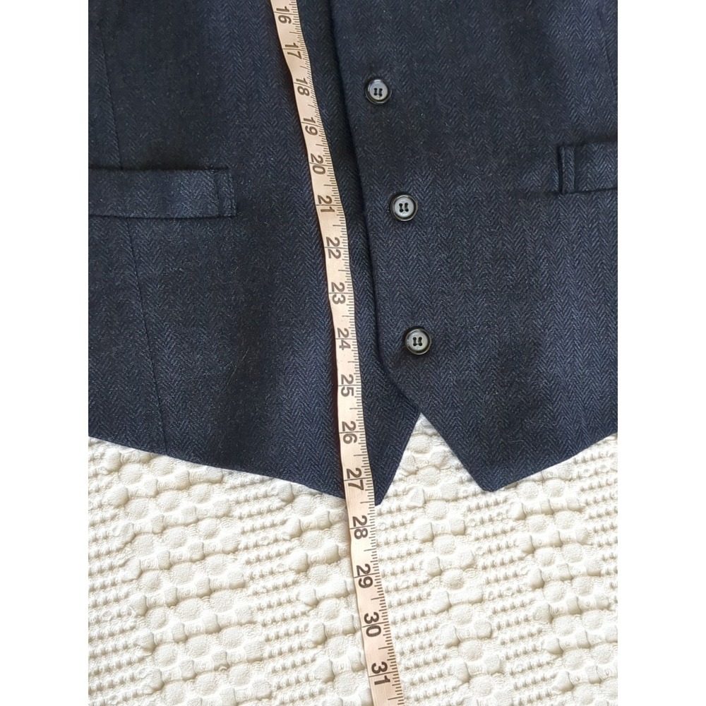 NWT Outback Trading Company Jesse Herringbone Wool Blend Vest Size XL Blue - Picture 5 of 9